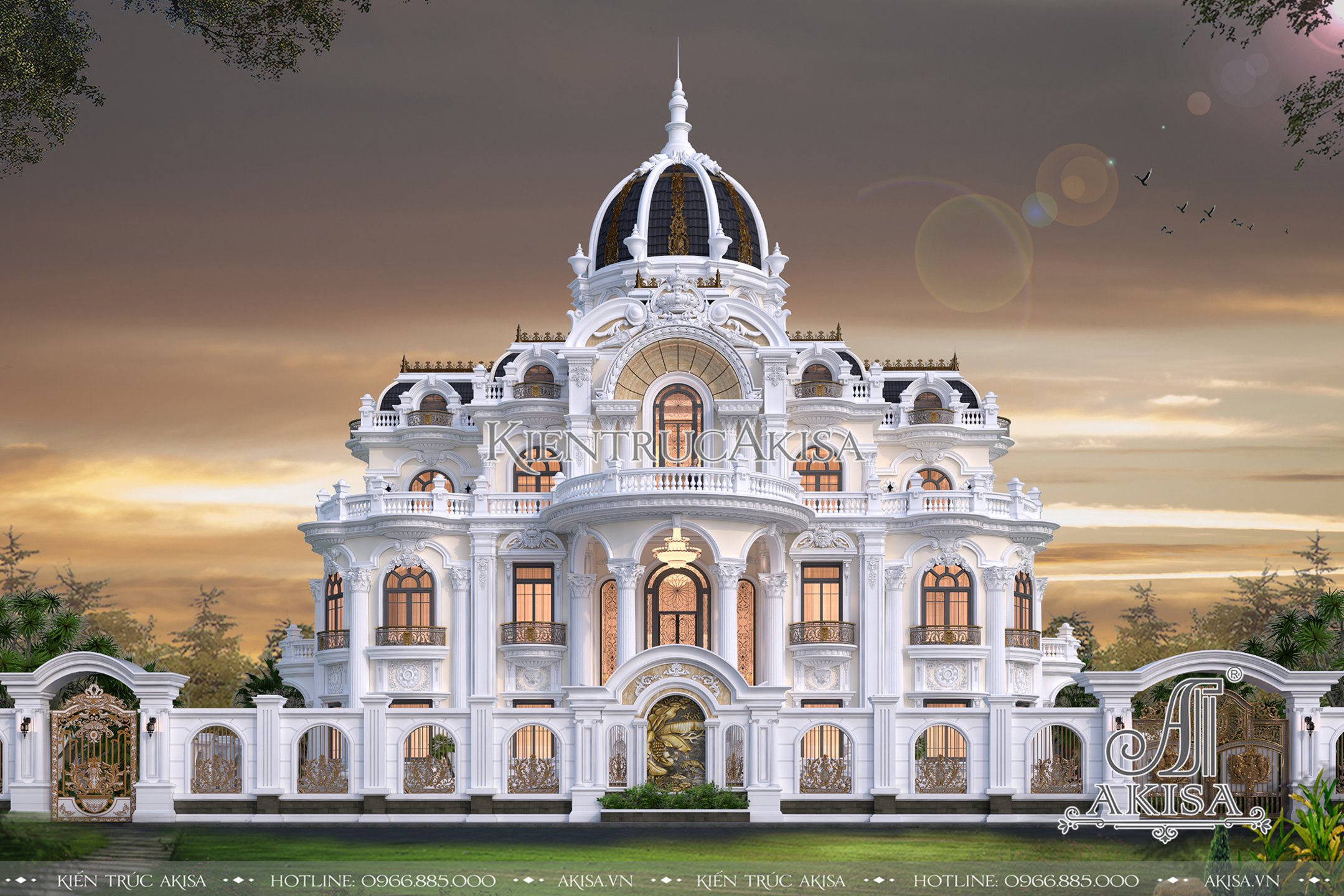 Biệt thự nhà vườn cổ điển phong cách Châu Âu