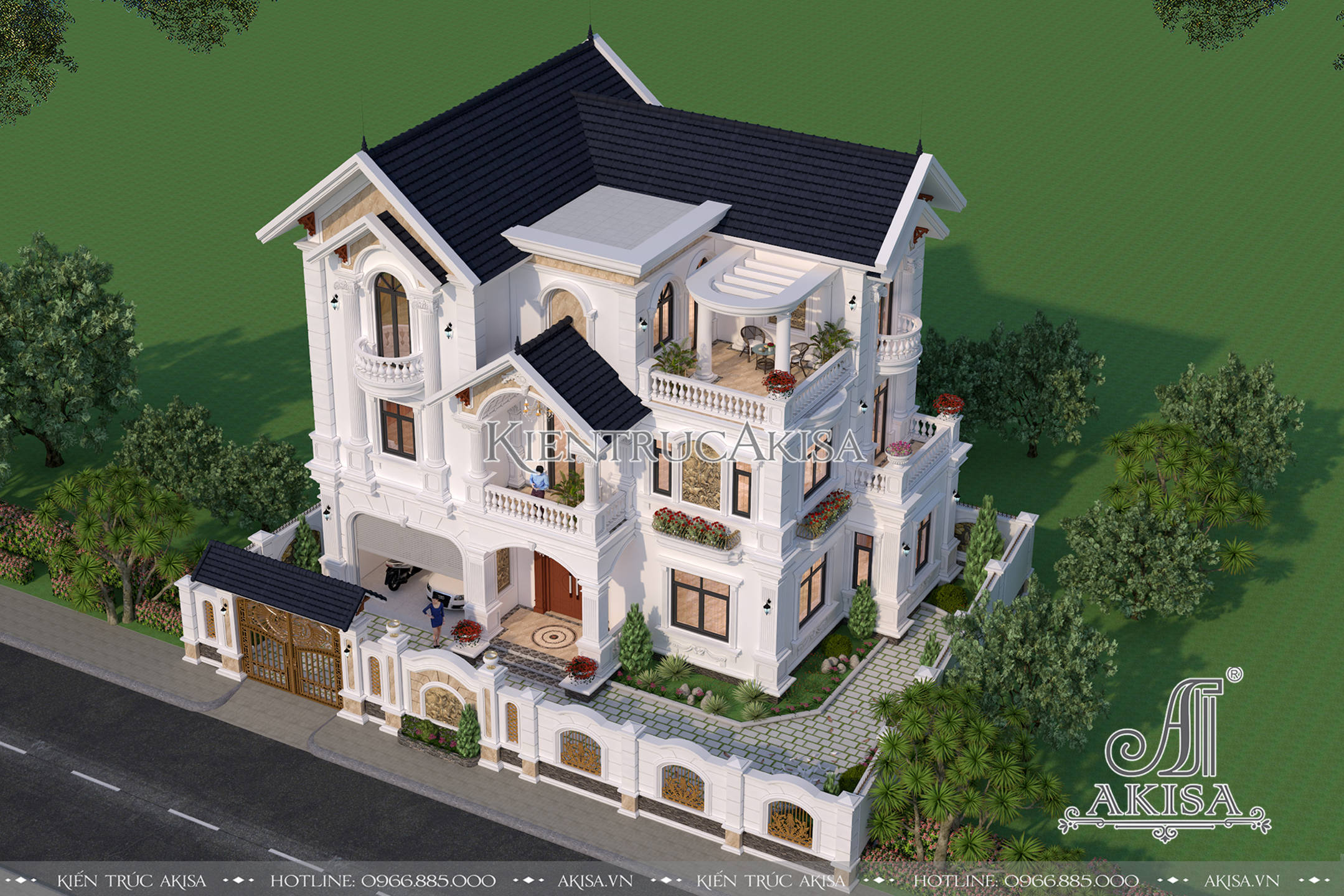 Cổng và hàng rào kiên cố, vững chãi đảm bảo an ninh cho căn nhà