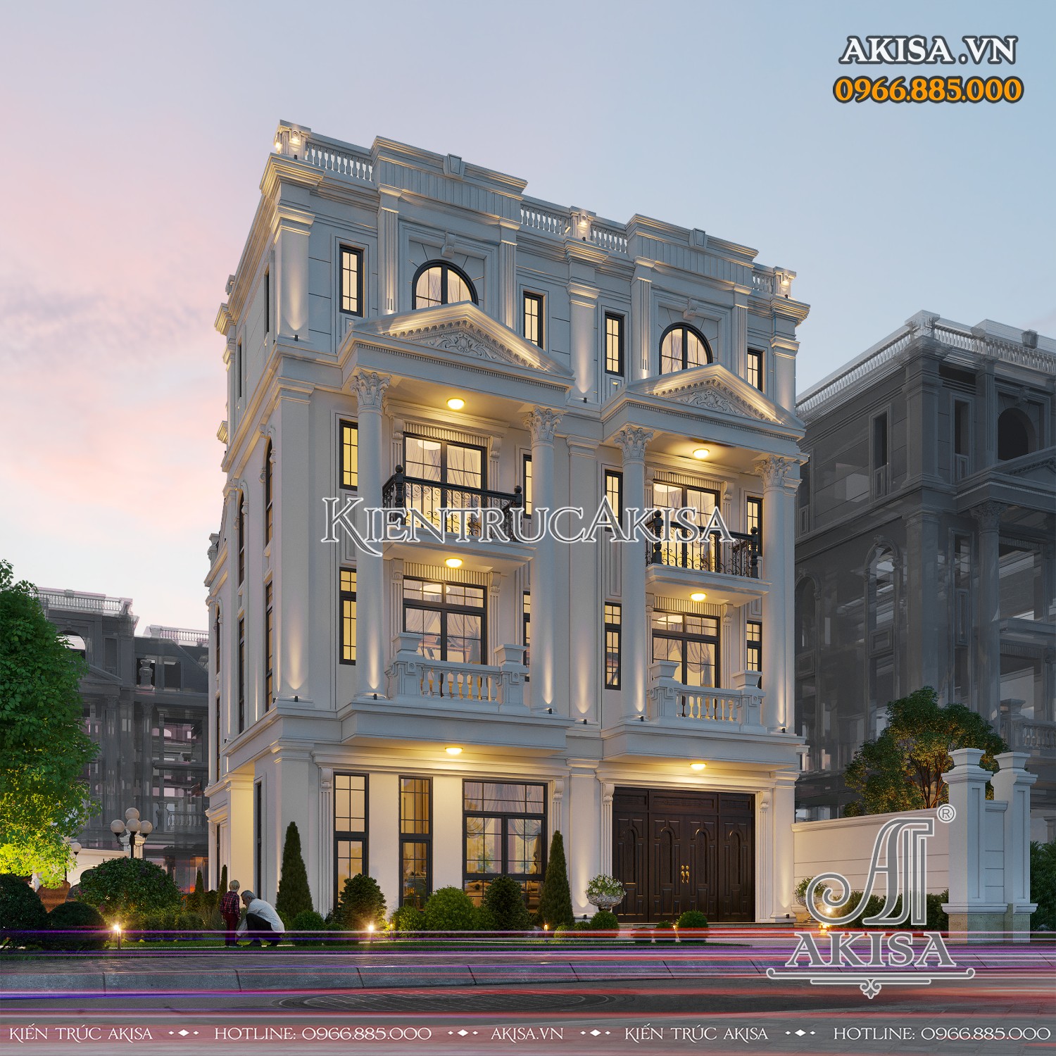 Thiết kế biệt thự 4 tầng diện tích 11.6x16m