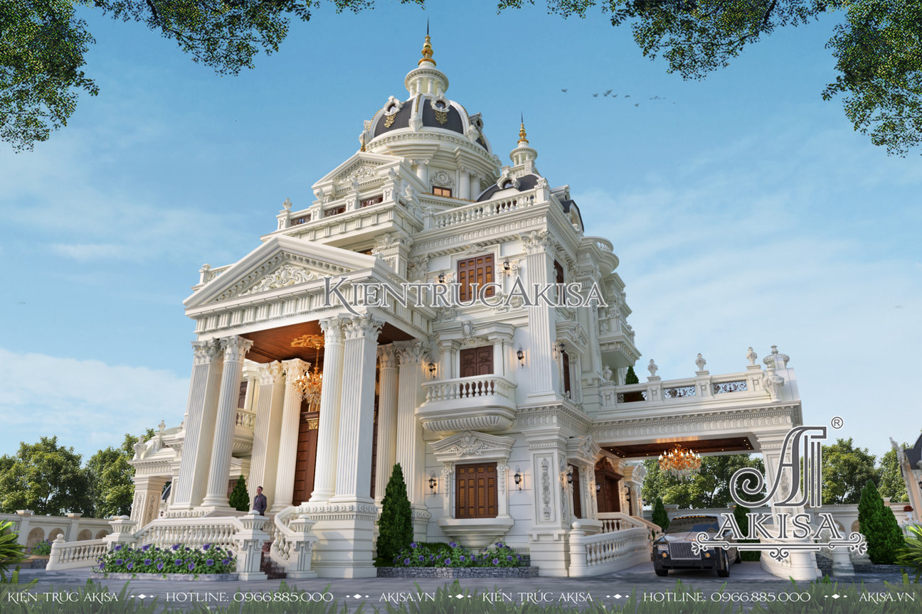 Mẫu lâu đài dinh thự cổ điển 4 tầng tại Bình Thuận