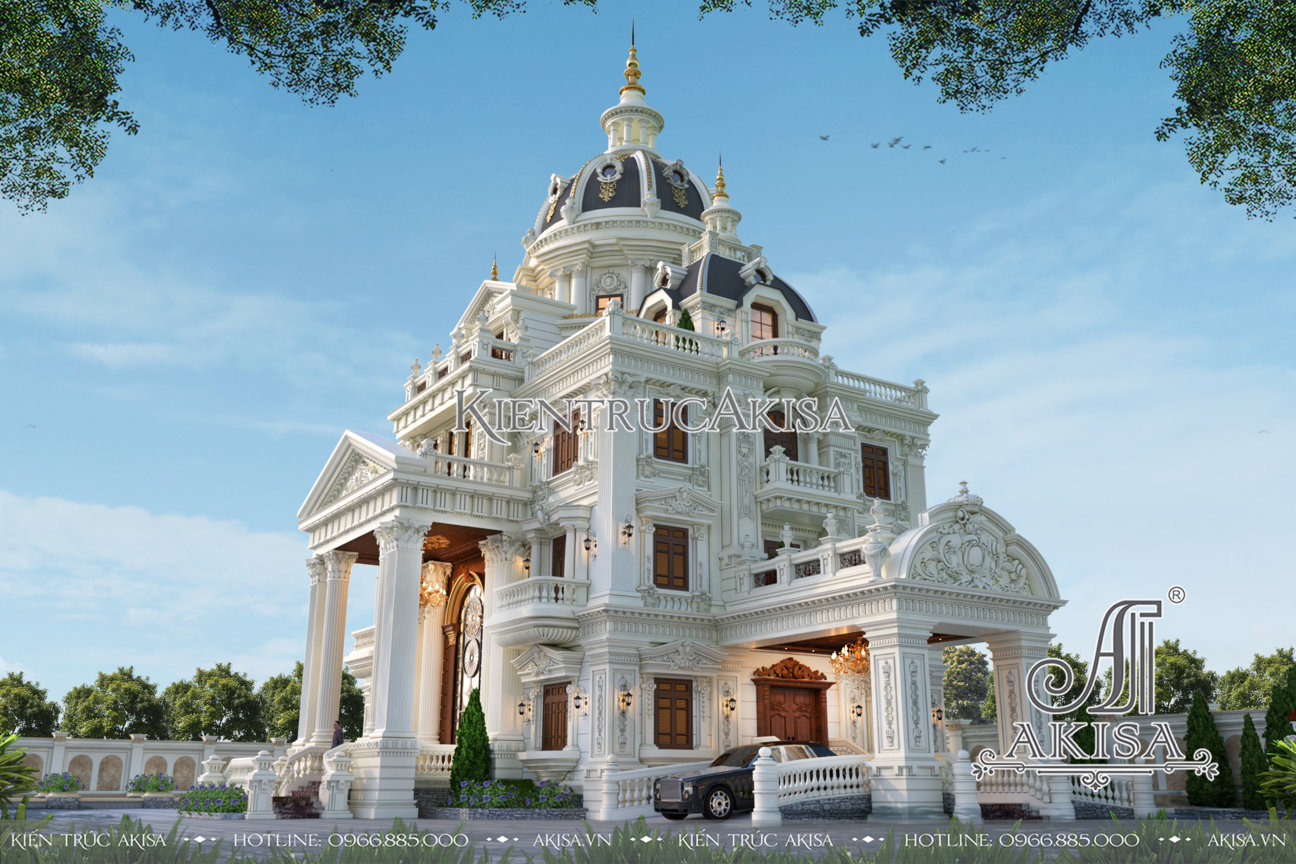 Mẫu lâu đài dinh thự cổ điển 4 tầng tại Bình Thuận