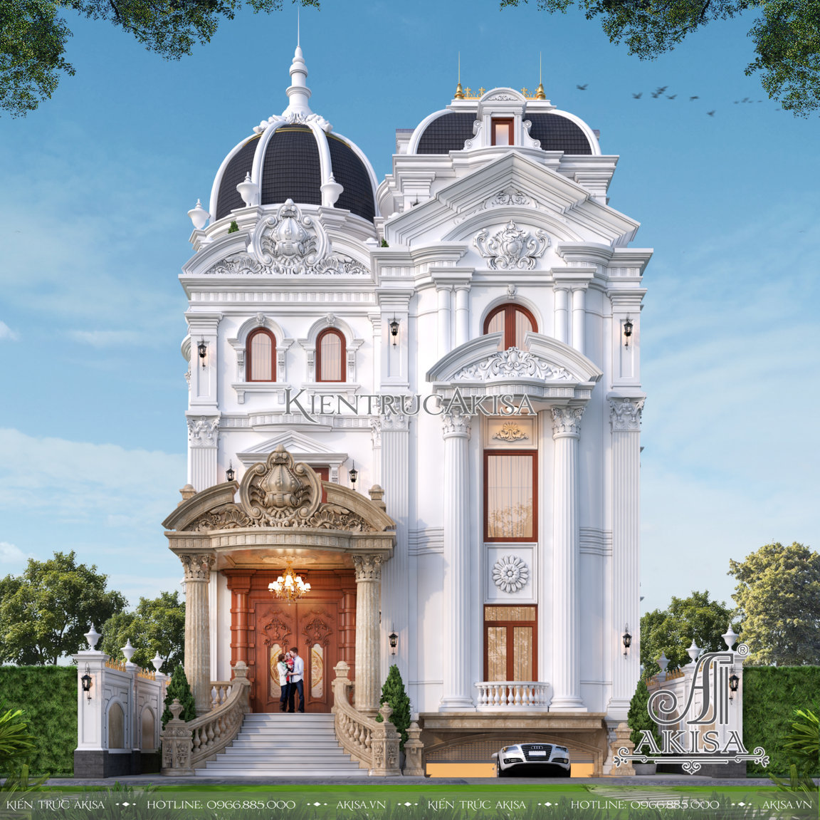 Thiết kế biệt thự cổ điển 5 tầng đẹp tại Đà Nẵng
