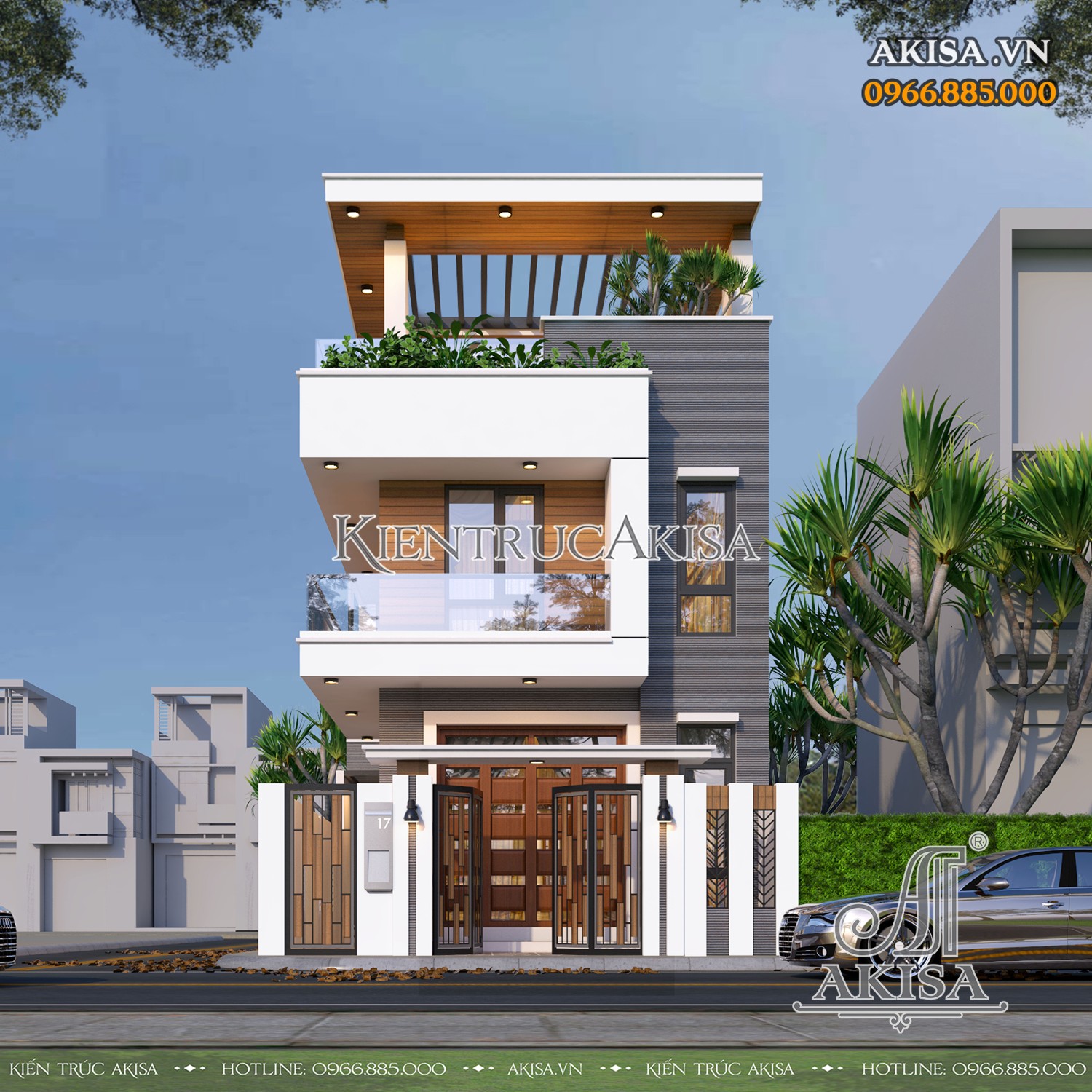 Căn nhà được thiết kế hình khối vuông vức, cá tính được sử dụng màu sắc và chất liệu thân thiện với môi trường