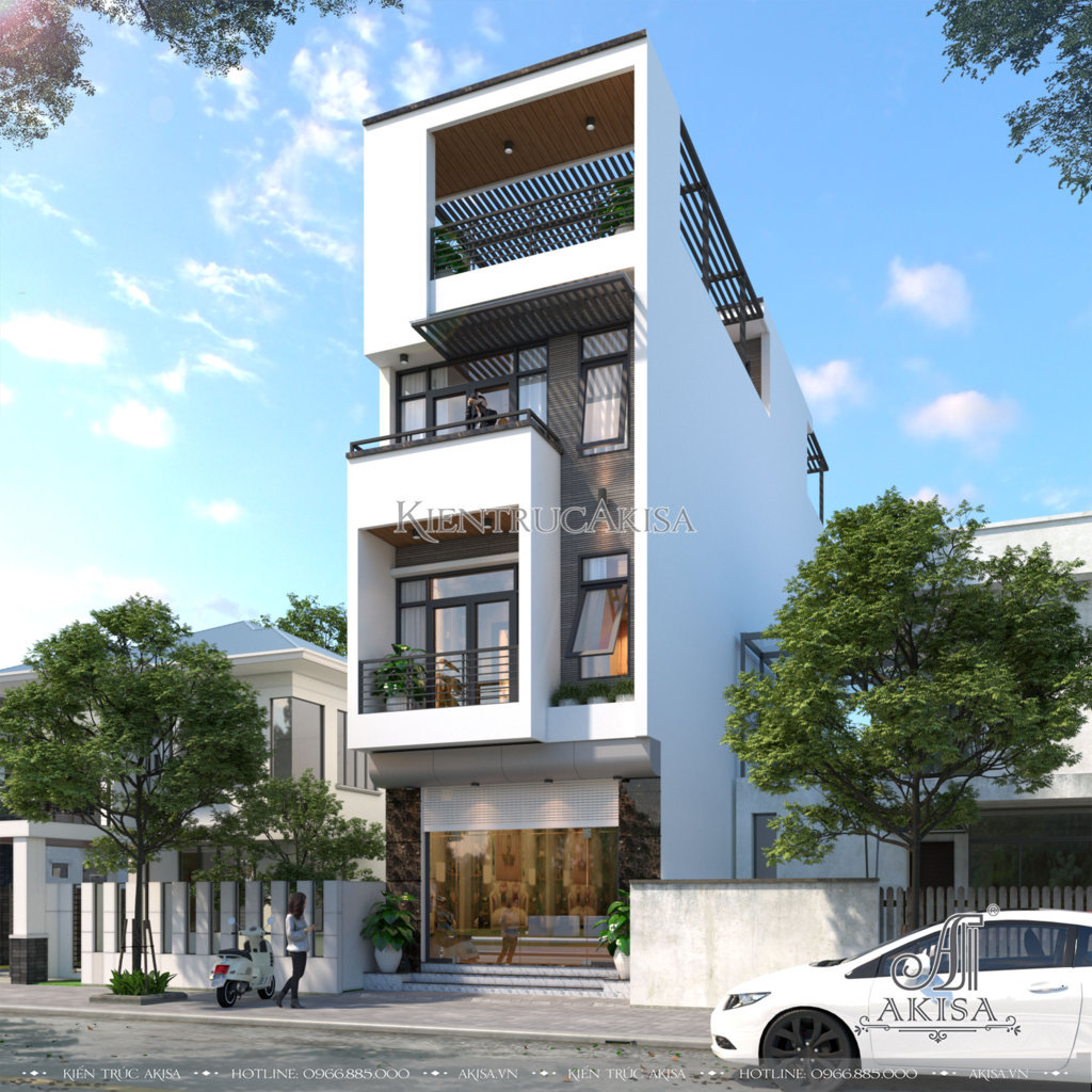 Thiết kế nhà ở 4 tầng hiện đại tại Đà Nẵng