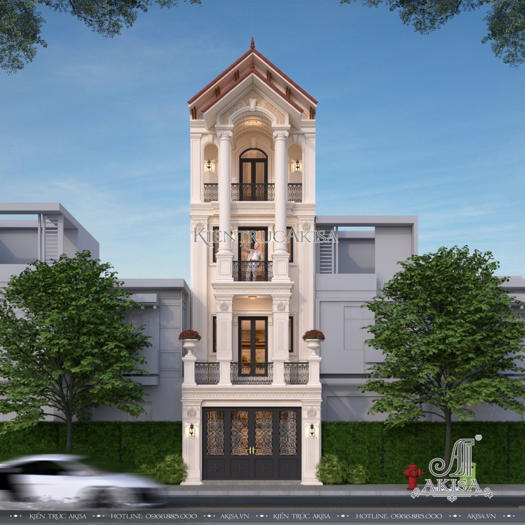 hình ảnh Hoàn thiện nhà phố tân cổ điển 4 tầng tại Thái Bình