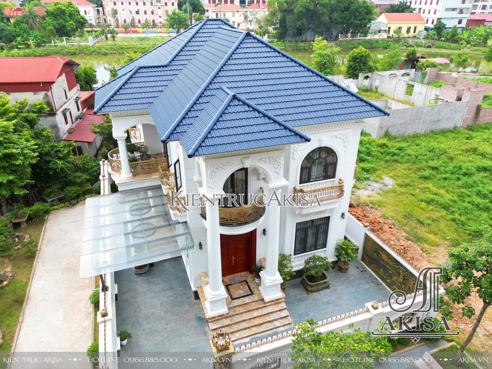 Hoàn thiện kiến trúc biệt thự 2 tầng tân cổ điển tại Bắc Giang
