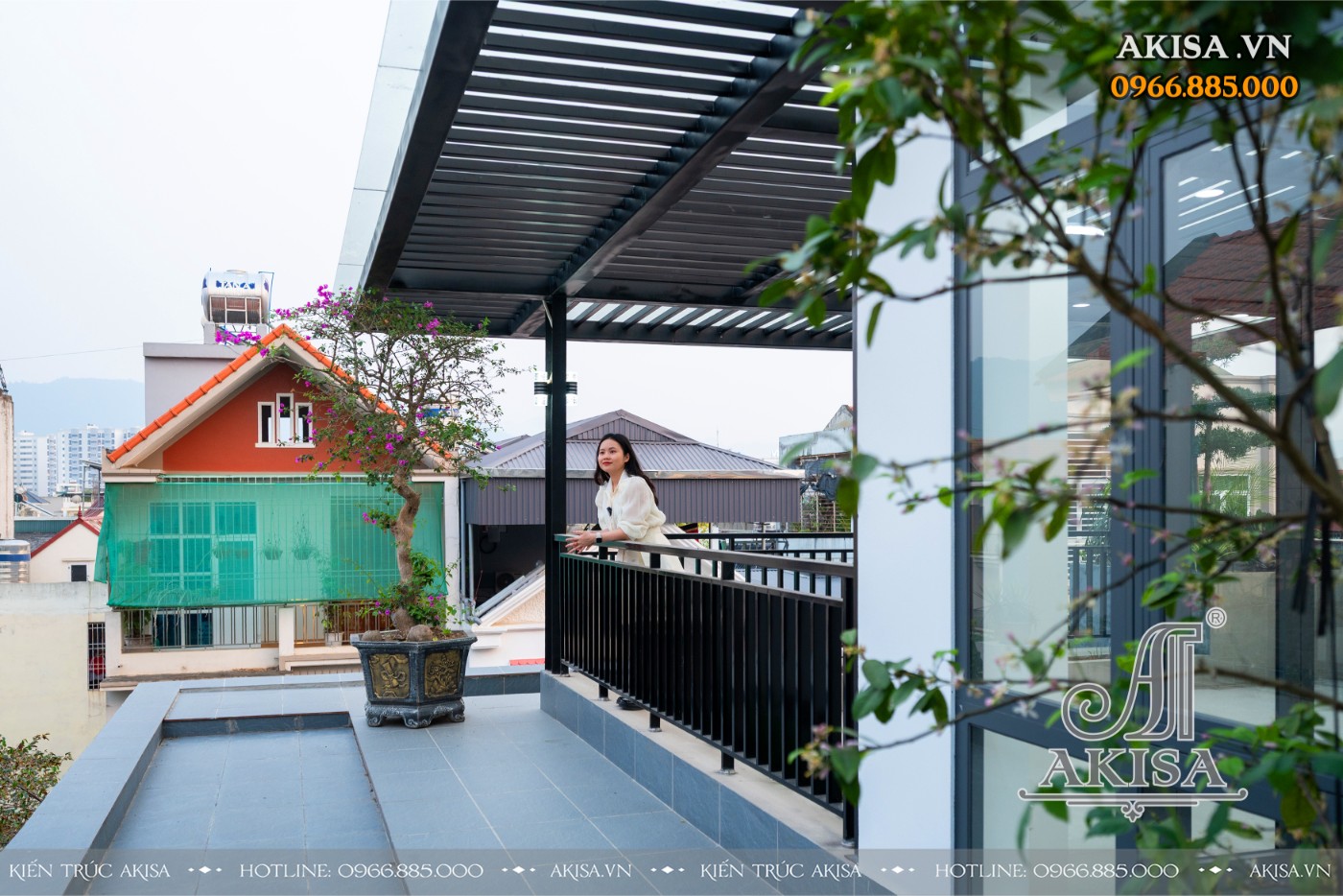 Hoàn thiện kiến trúc biệt thự 3 tầng hiện đại tại Hòa Bình