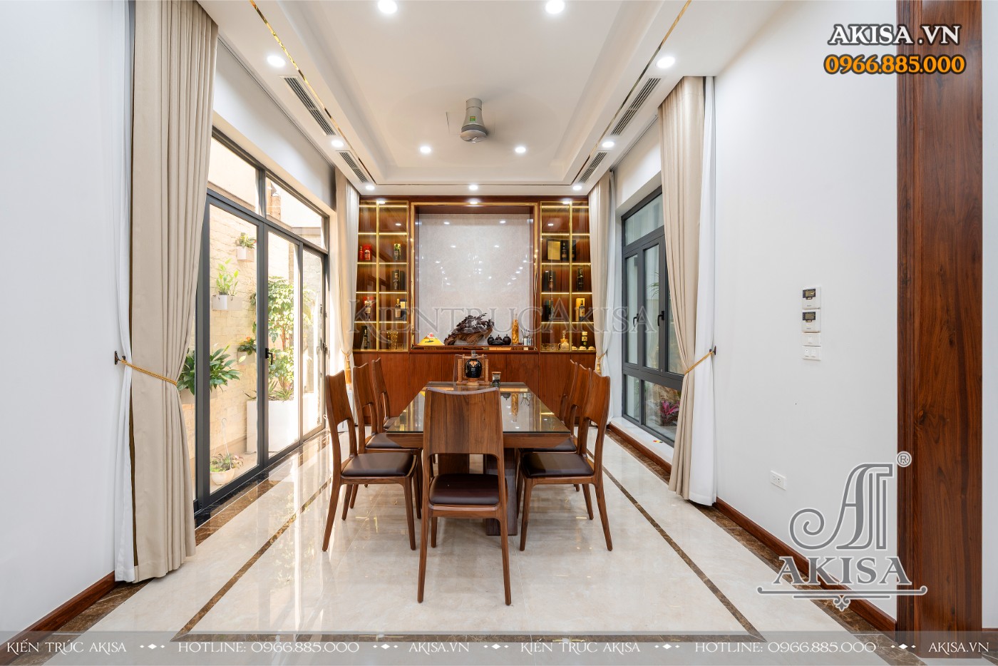 Hoàn thiện nội thất biệt thự 3 tầng hiện đại tại Hòa Bình - Bếp ăn