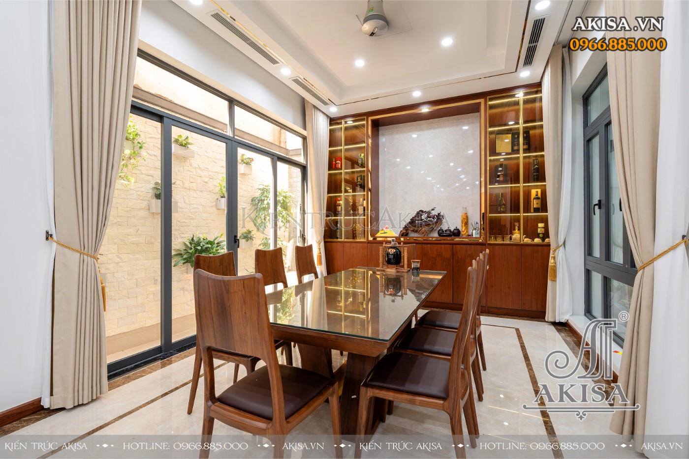 Hoàn thiện nội thất biệt thự 3 tầng hiện đại tại Hòa Bình - Bếp ăn