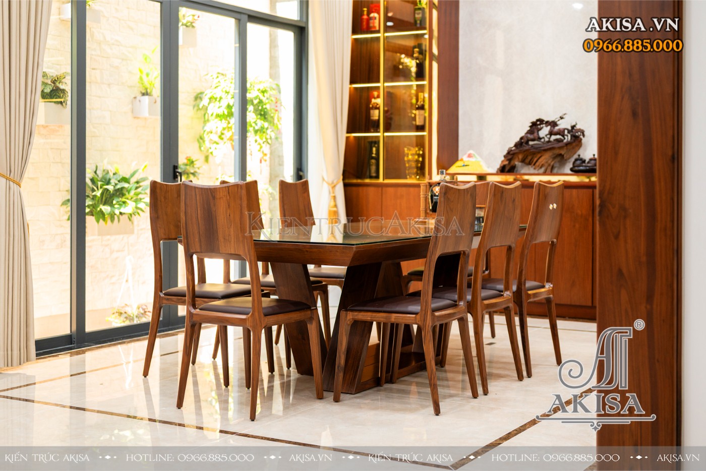 Hoàn thiện nội thất biệt thự 3 tầng hiện đại tại Hòa Bình - Bếp ăn