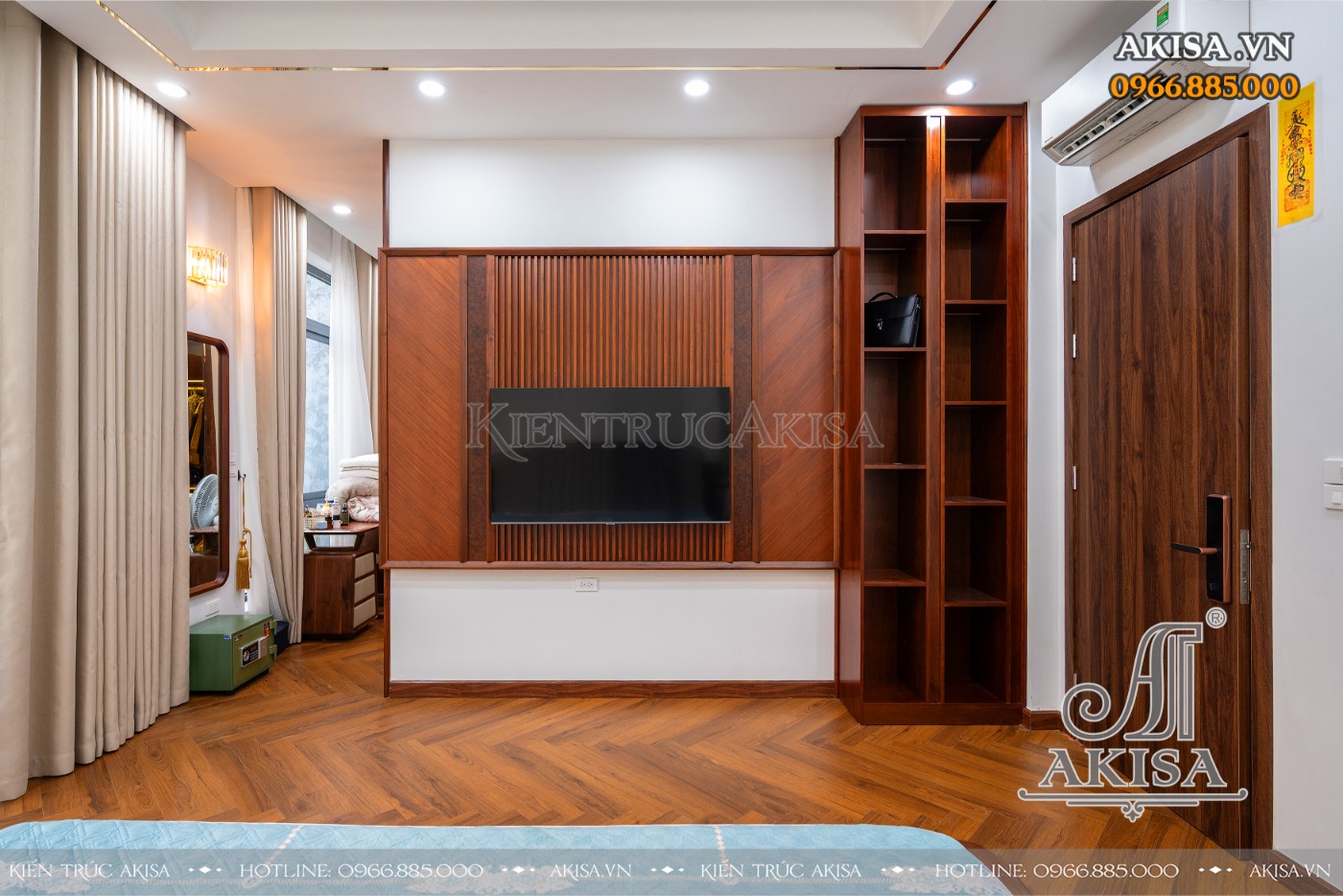 Hoàn thiện nội thất biệt thự 3 tầng hiện đại tại Hòa Bình - Phòng ngủ 01