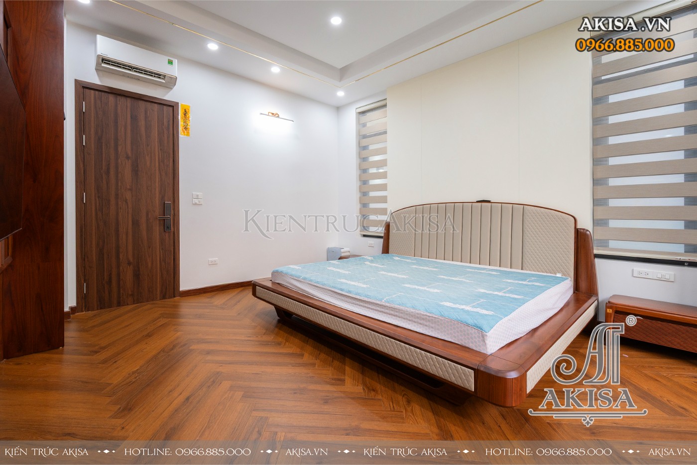 Hoàn thiện nội thất biệt thự 3 tầng hiện đại tại Hòa Bình - Phòng ngủ 01