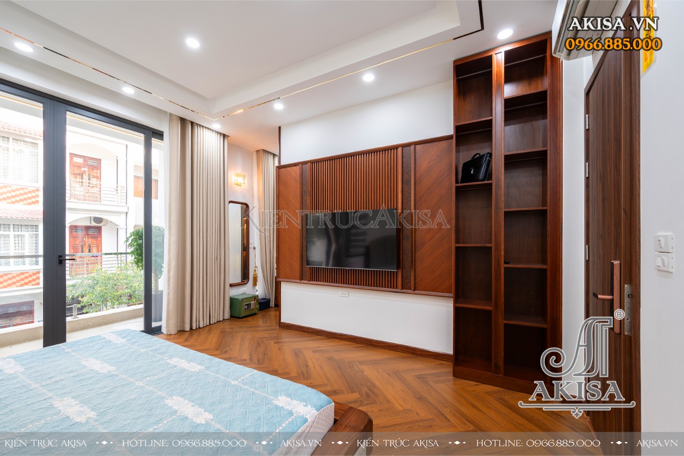 Hoàn thiện nội thất biệt thự 3 tầng hiện đại tại Hòa Bình - Phòng ngủ 01