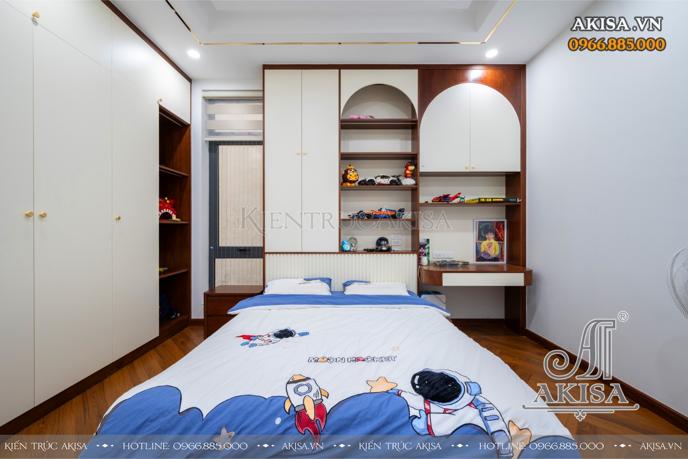 Hoàn thiện nội thất biệt thự 3 tầng hiện đại tại Hòa Bình - Phòng ngủ 02