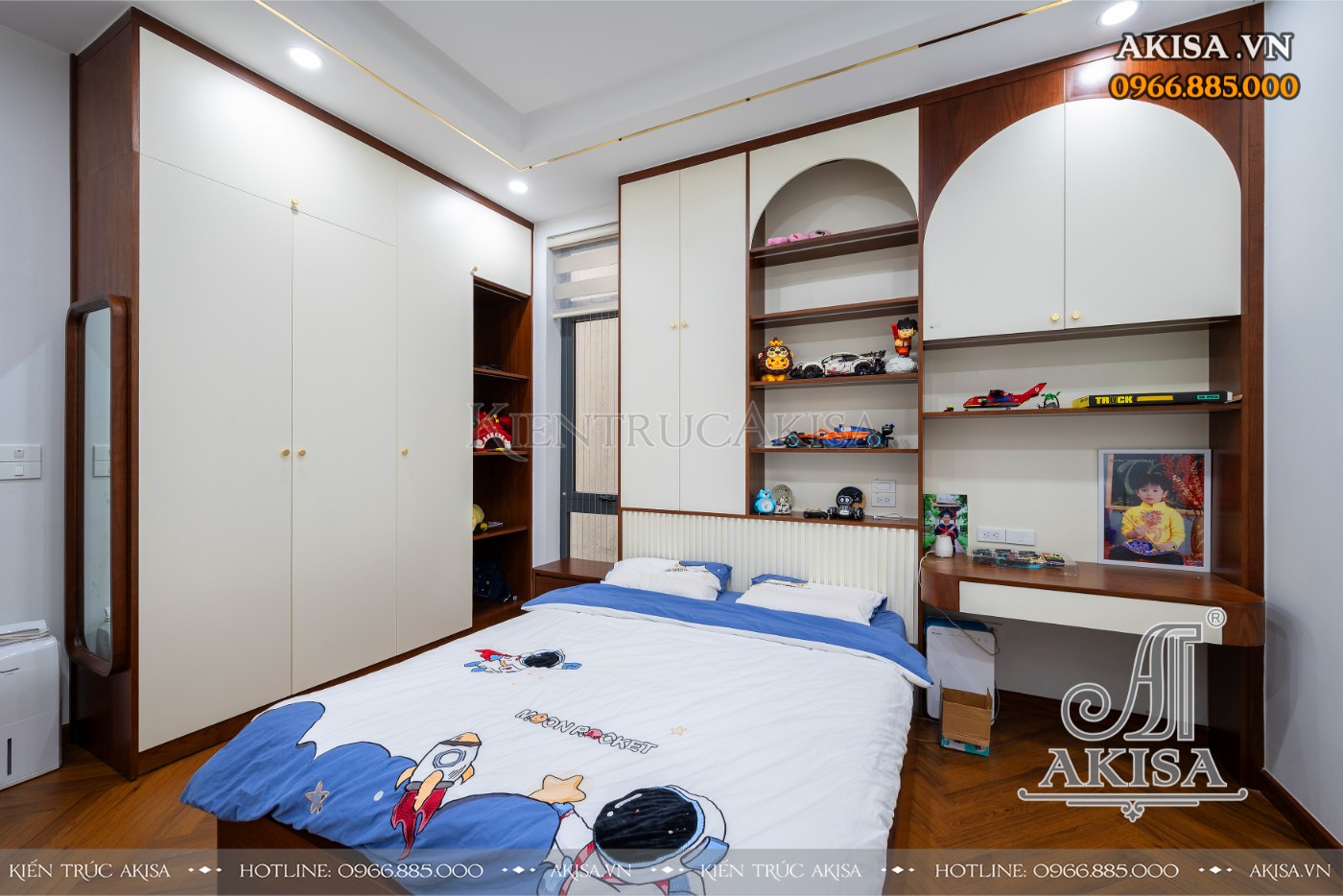 Hoàn thiện nội thất biệt thự 3 tầng hiện đại tại Hòa Bình - Phòng ngủ 02
