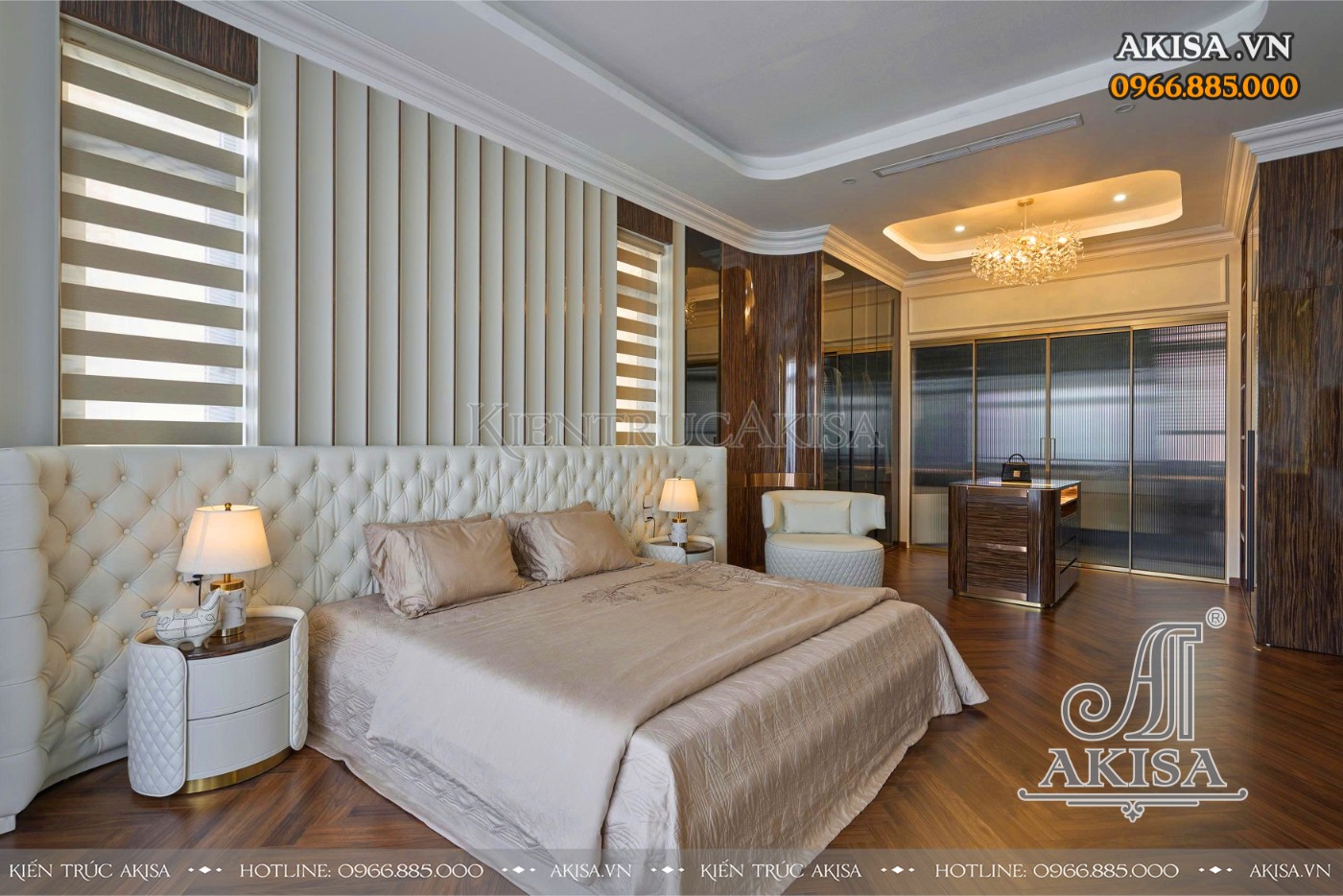 Hoàn thiện kiến trúc - nội thất biệt thự tân cổ điển Pháp 3 tầng