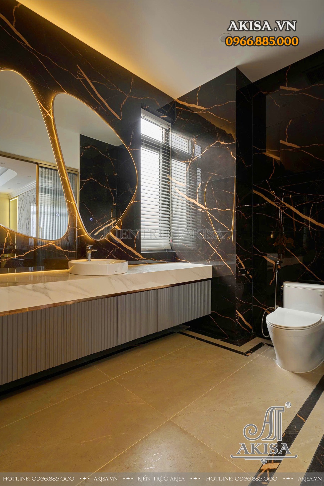 Hoàn thiện kiến trúc - nội thất biệt thự tân cổ điển Pháp 3 tầng