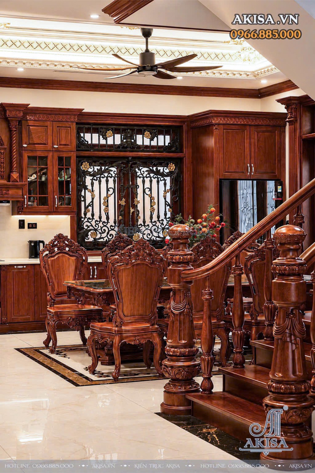 Hoàn thiện kiến trúc - nội thất biệt thự 3 tầng