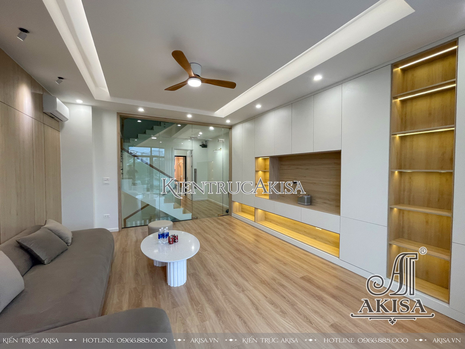 hình ảnh hoàn thiện nội thất nhà phố hiện đại 4 tầng tại Quảng Ninh