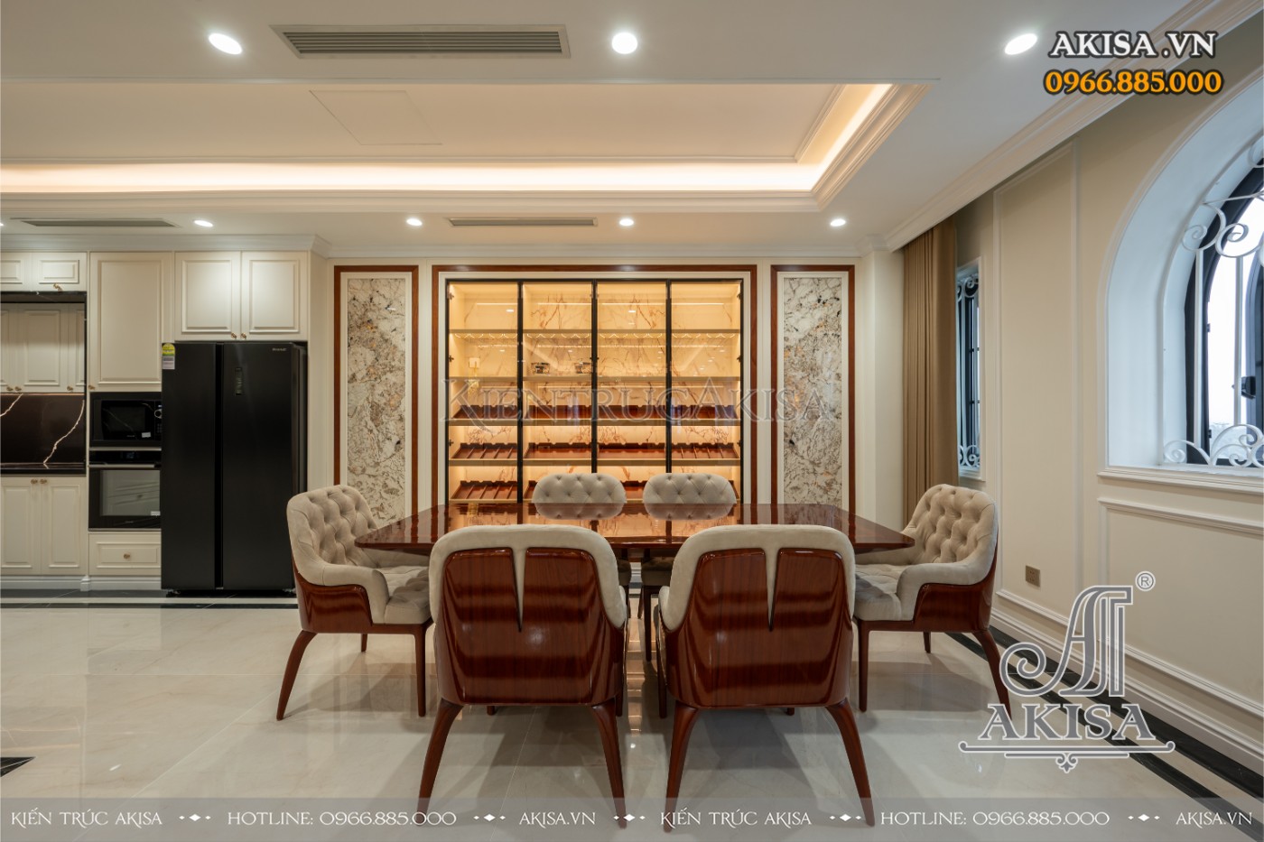 hoàn thiện nội thất biệt thự liệt kề - phòng bếp ăn