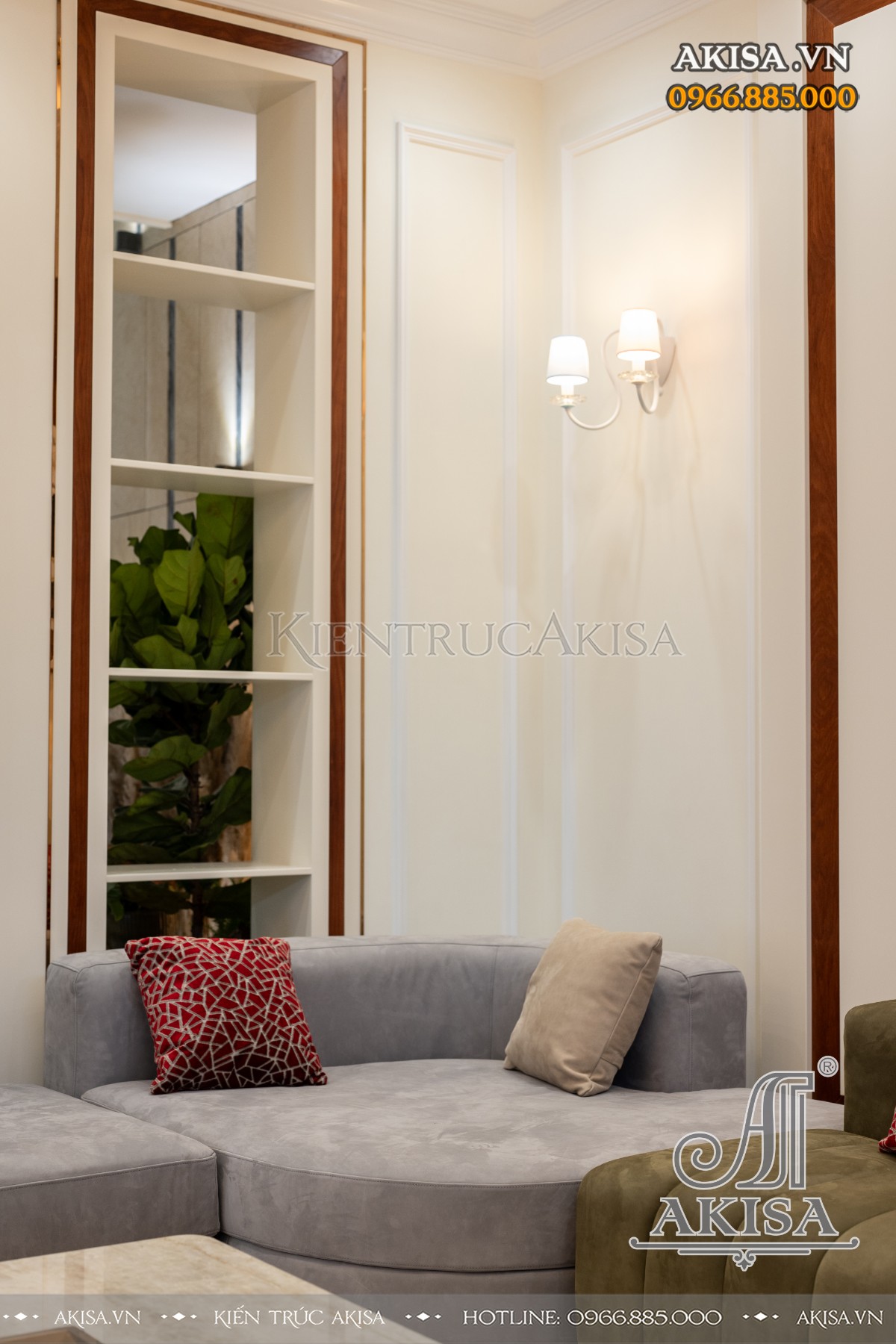 hoàn thiện nội thất biệt thự liệt kề - phòng khách