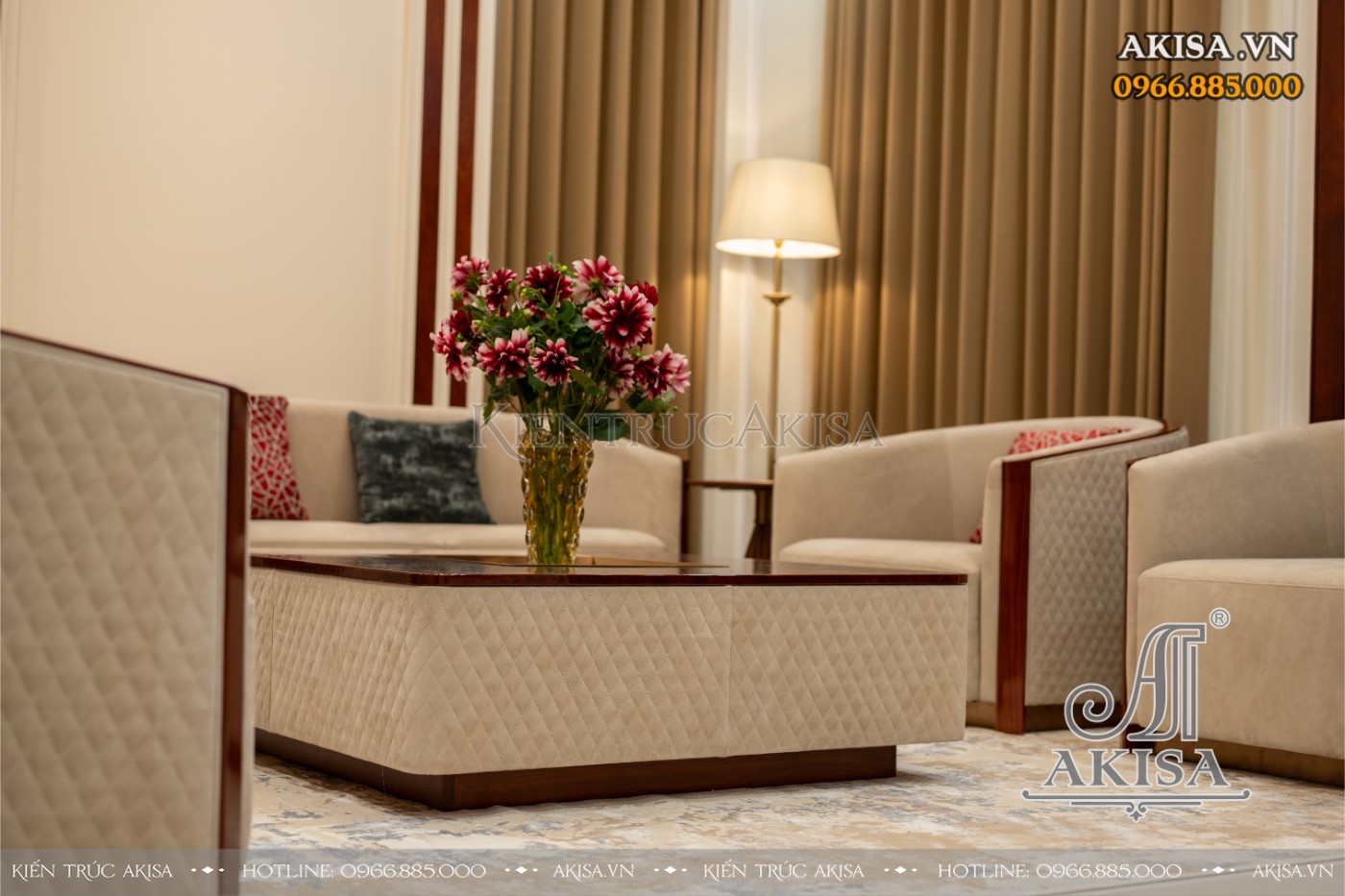 hoàn thiện nội thất biệt thự liệt kề - phòng khách