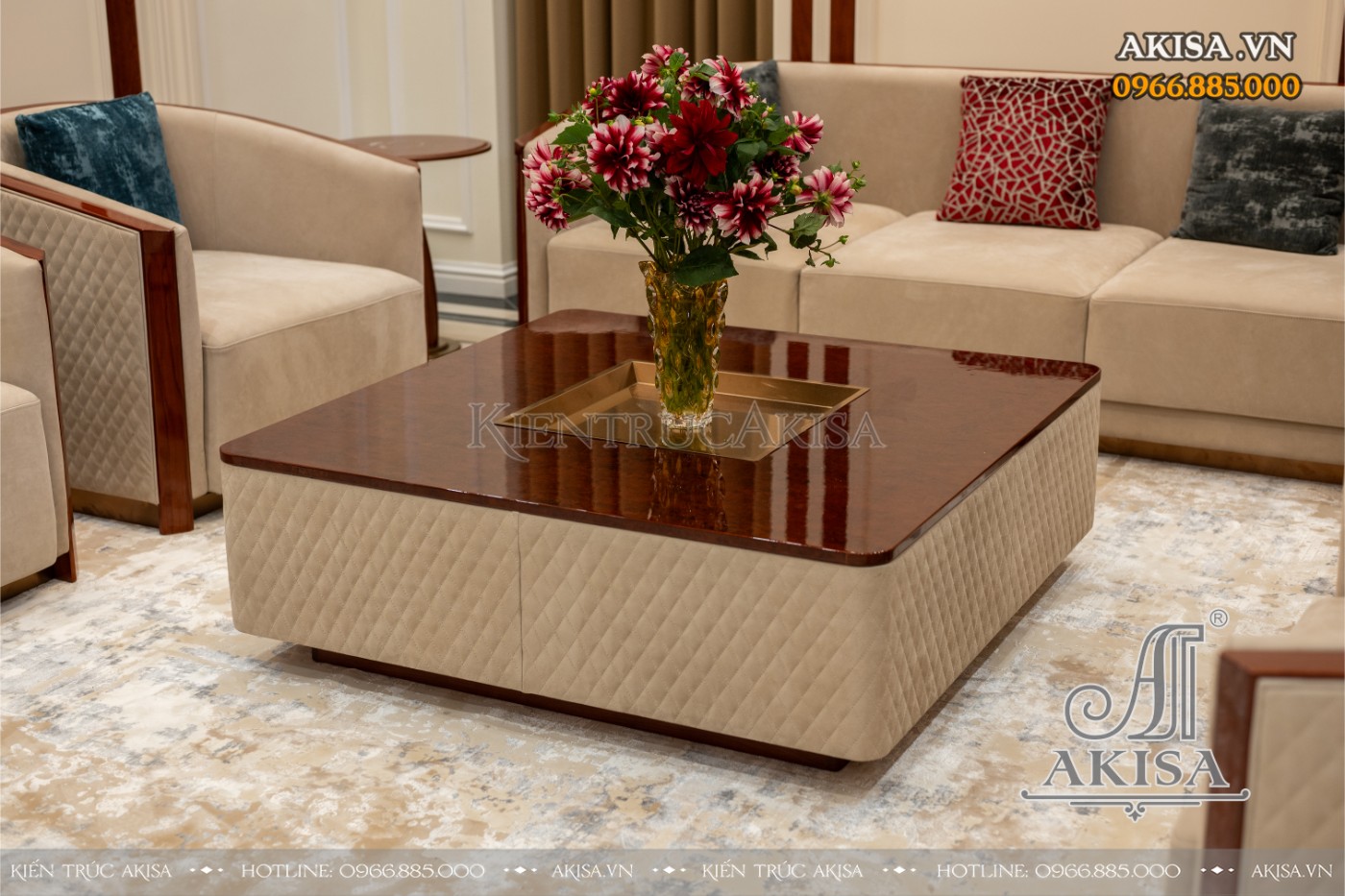 hoàn thiện nội thất biệt thự liệt kề - phòng khách