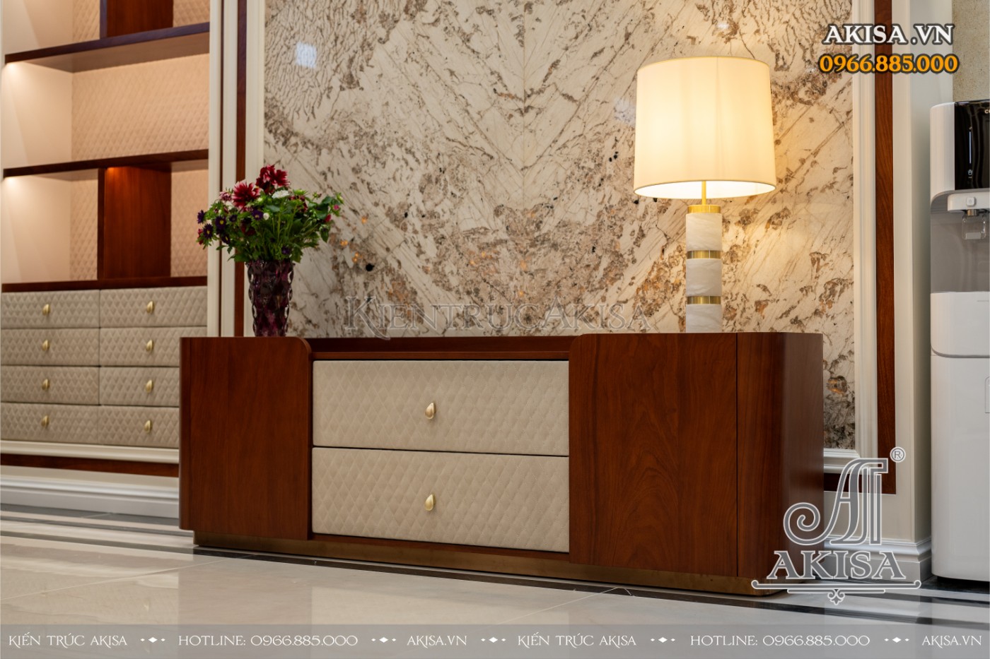 hoàn thiện nội thất biệt thự liệt kề - phòng khách