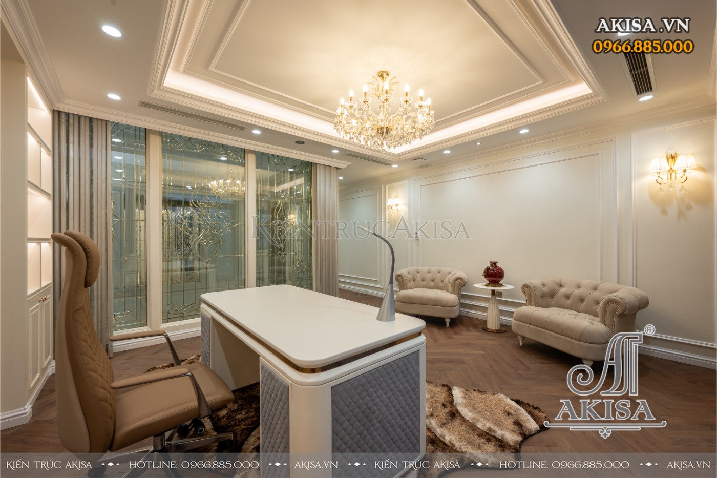 hoàn thiện nội thất biệt thự liệt kề - phòng làm việc