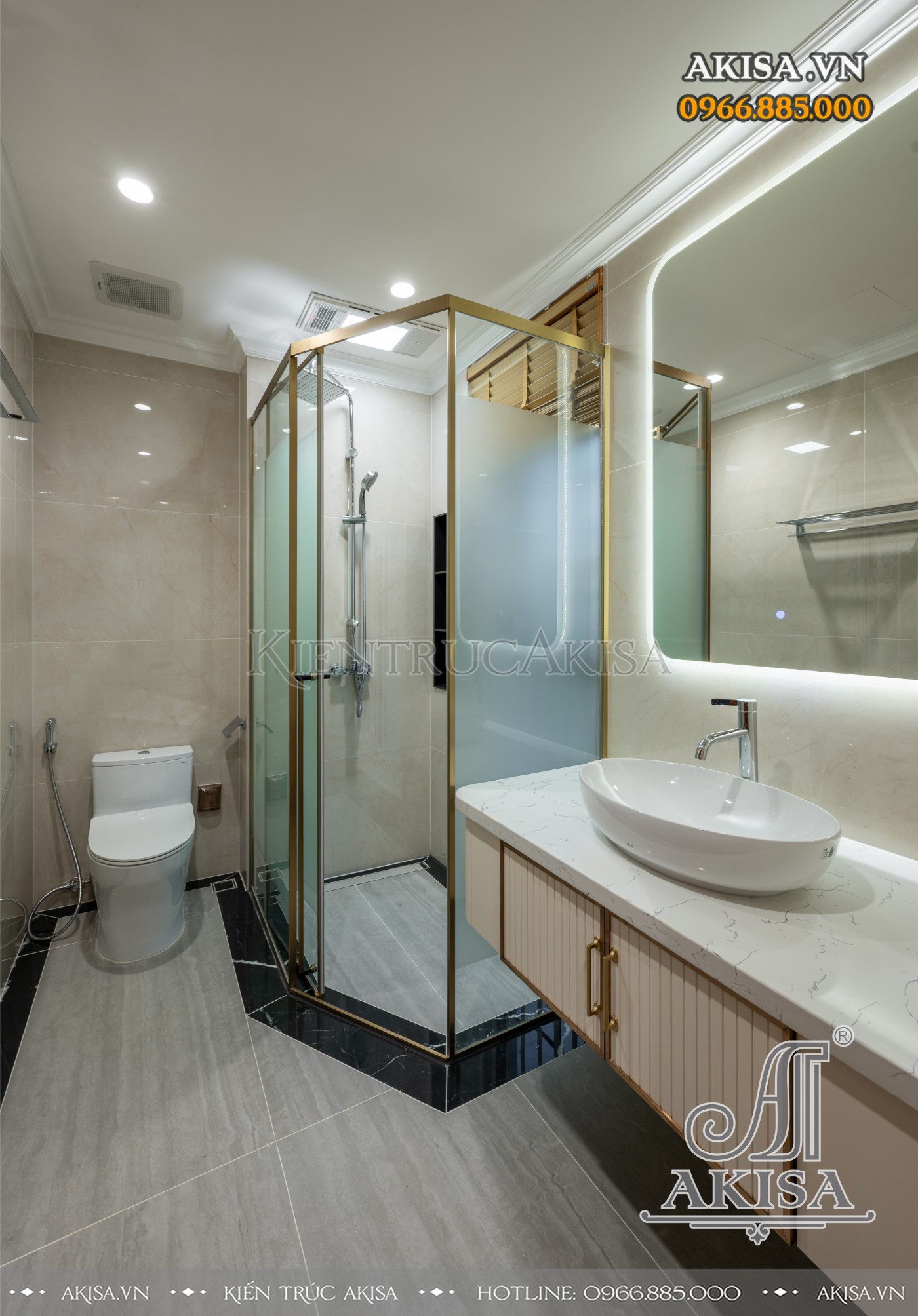 hoàn thiện nội thất biệt thự liệt kề - phòng WC