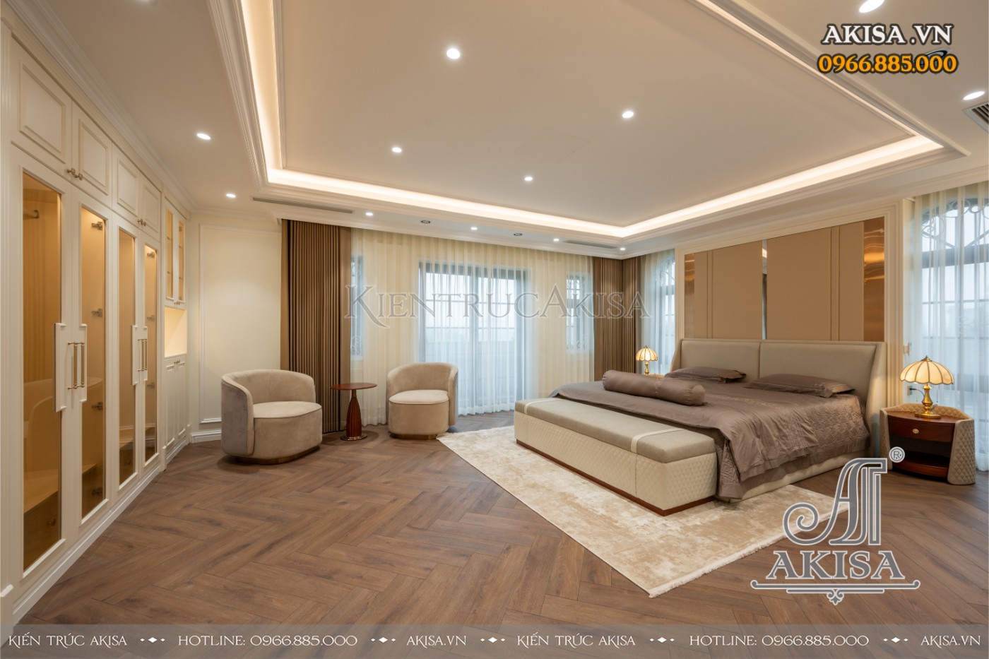 hoàn thiện nội thất biệt thự liệt kề - phòng ngủ 04