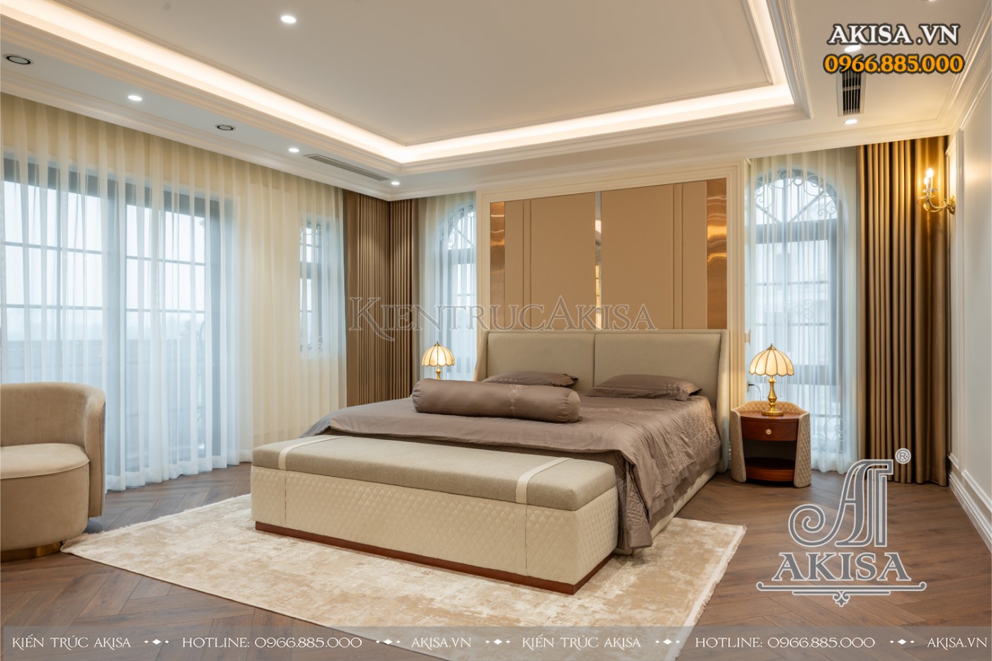 hoàn thiện nội thất biệt thự liệt kề - phòng ngủ 04