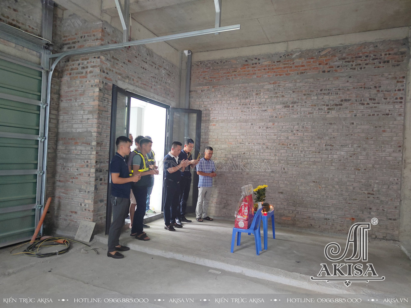 hình ảnh lễ khởi công thi công nội thất biệt thự 4 tầng tại Quảng Ninh