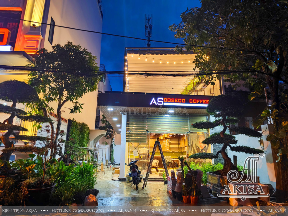  thi công trọn gói quán café sân vườn hiện đại 1 tầng tại TP Hồ Chí Minh