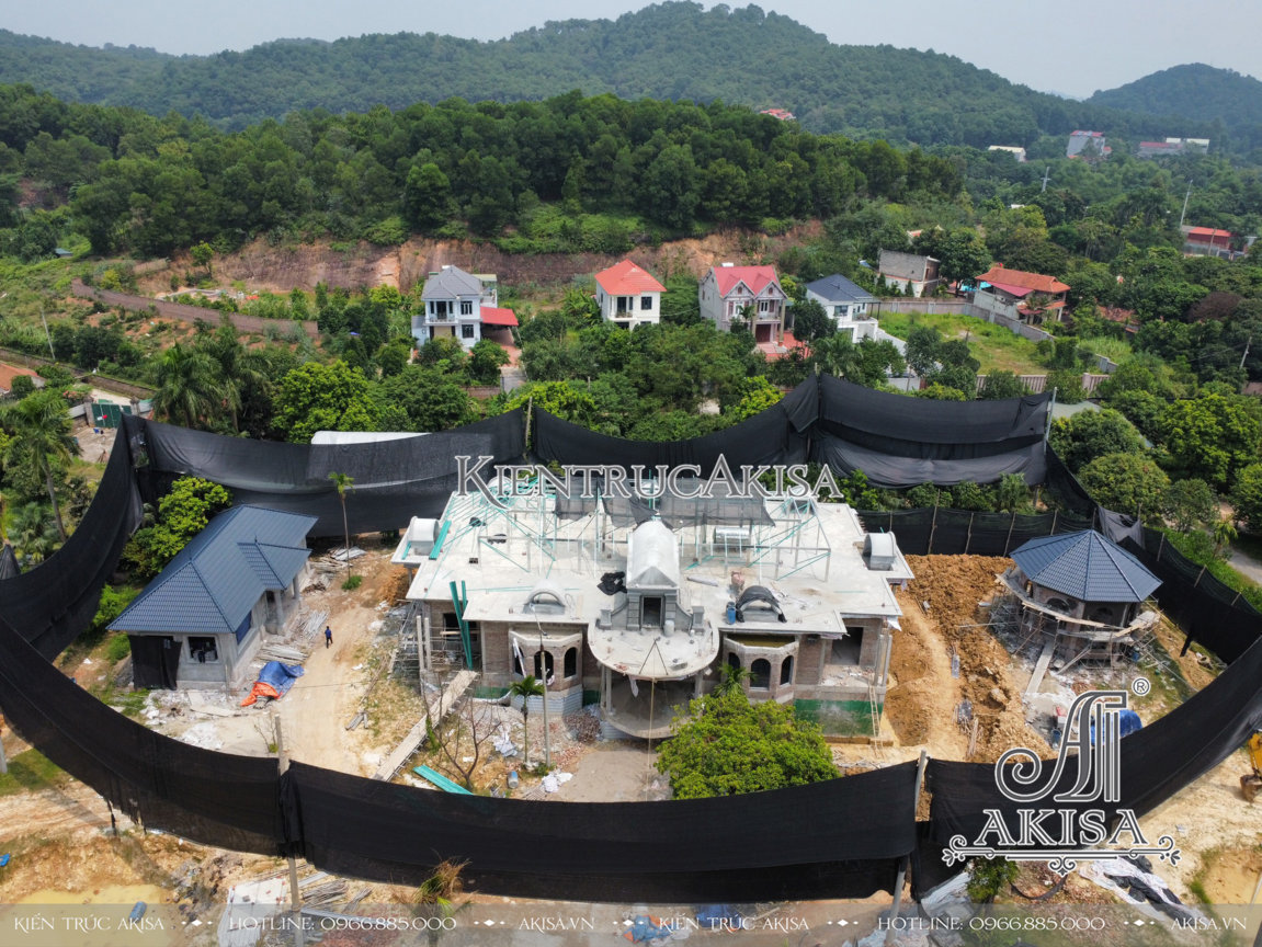 Akisa Thiết kế và thi công biệt thự 1 tầng phong cách tân cổ điển mái Nhật tại Hà Nội