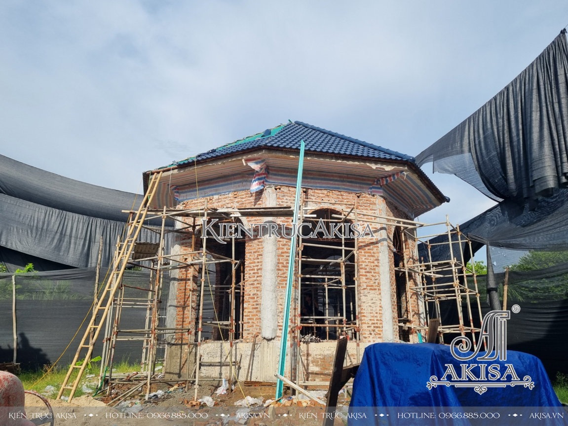 Akisa Thiết kế và thi công biệt thự 1 tầng phong cách tân cổ điển mái Nhật tại Hà Nội
