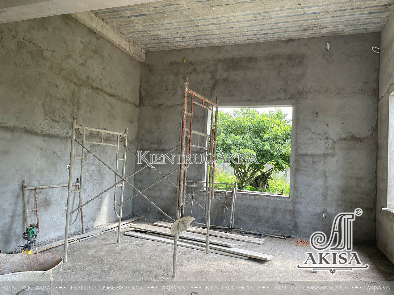 hình ảnh thi công nội thất biệt thự 1 tầng tại Đắk Lắk - TC12832-NT