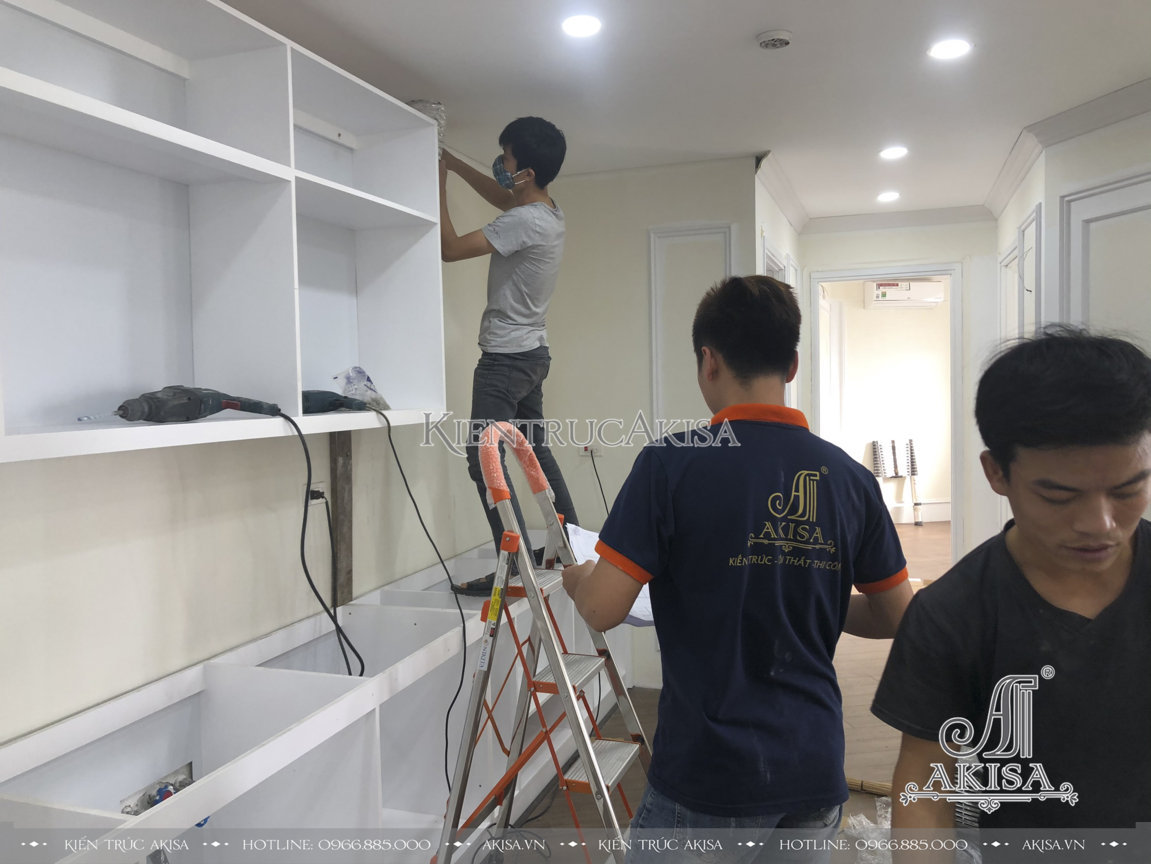 Akisa giám sát thi công nội thất chung cư tân cổ điển 