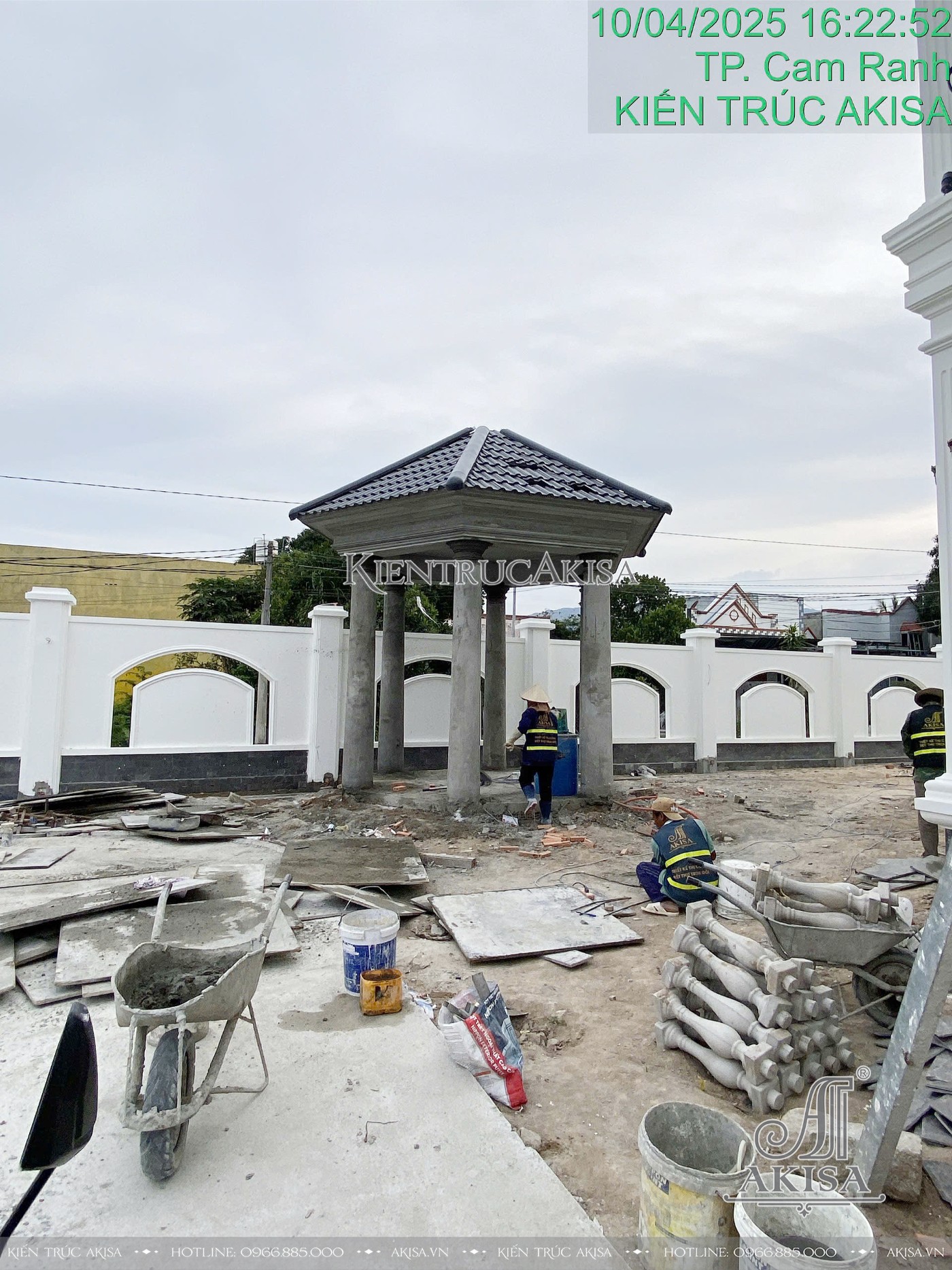 Thi công kiến trúc biệt thự 2 tầng tại Khánh Hòa 