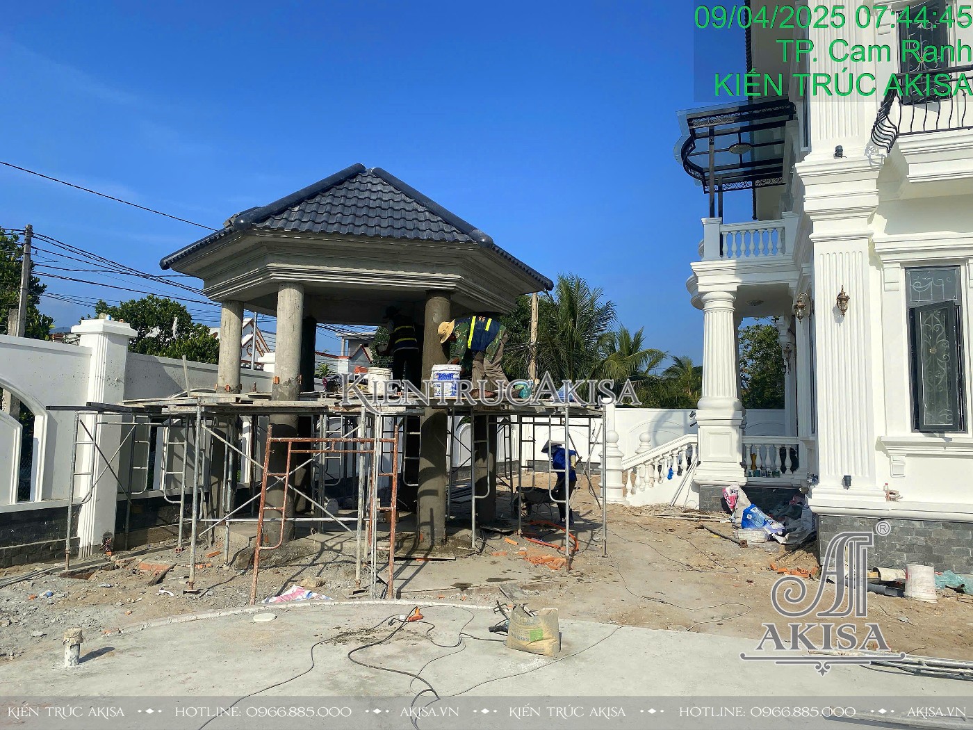 Thi công kiến trúc biệt thự 2 tầng tại Khánh Hòa 