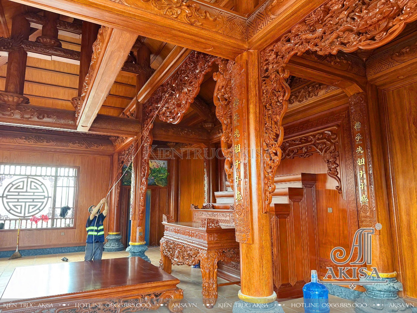 Hình ảnh thi công nội thất biệt thự 2 tầng tại Hải Dương - Phòng thờ