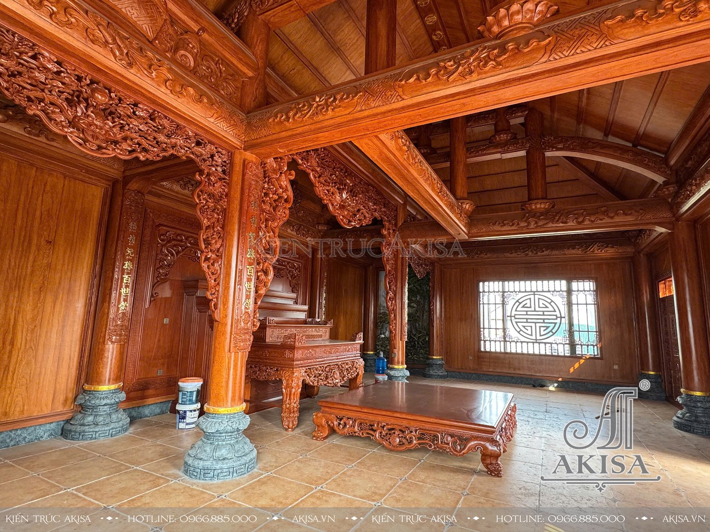 Hình ảnh thi công nội thất biệt thự 2 tầng tại Hải Dương - Phòng thờ