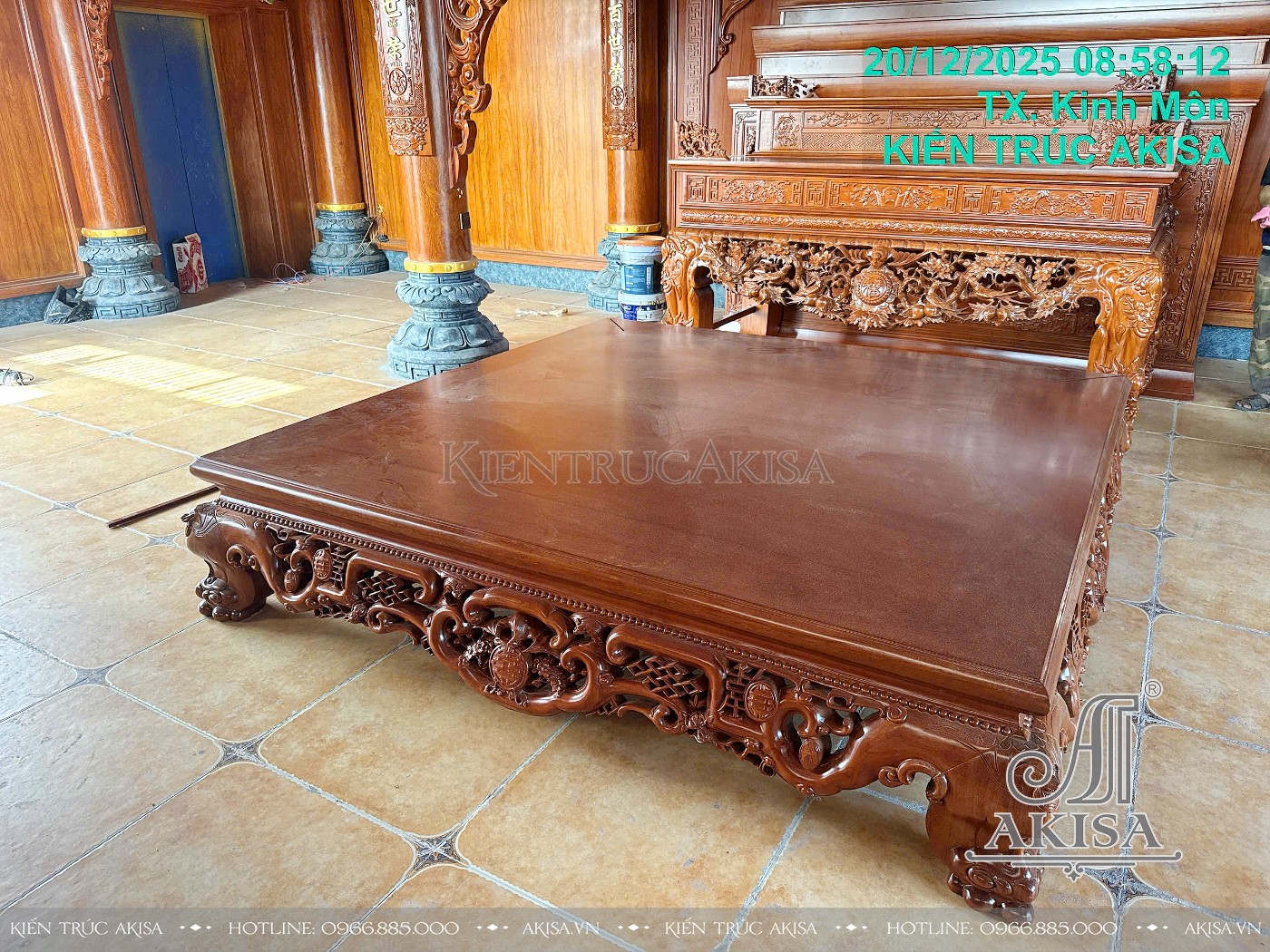Hình ảnh thi công nội thất biệt thự 2 tầng tại Hải Dương - Phòng thờ