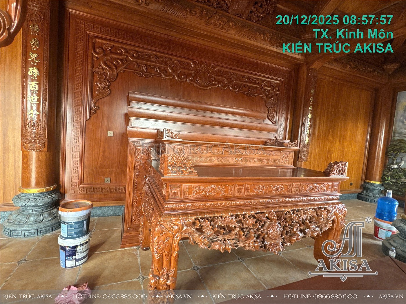 Hình ảnh thi công nội thất biệt thự 2 tầng tại Hải Dương - Phòng thờ