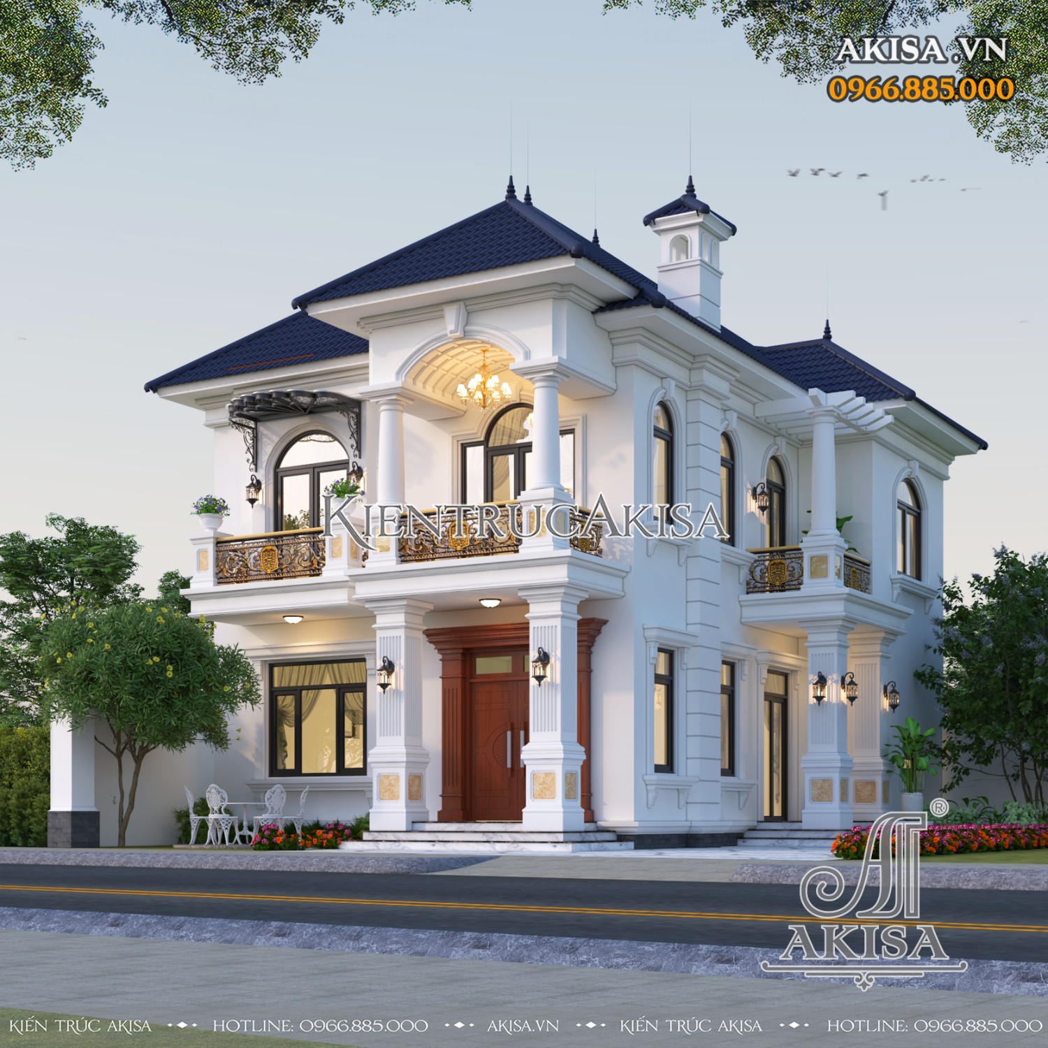 Hình ảnh thi công biệt thự 2 tầng tại Hải Dương