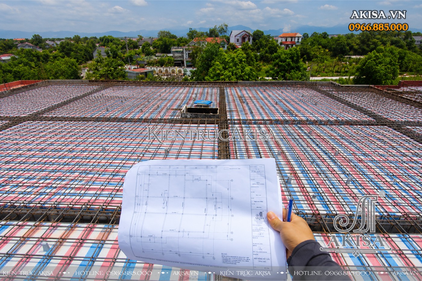 Giám sát thi công biệt thự 2 tầng mái Nhật