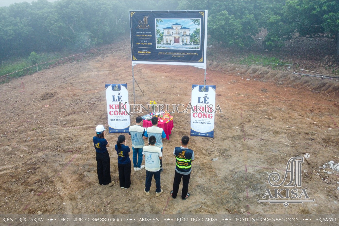 Lễ khởi công xây dựng biệt thự 2 tầng 