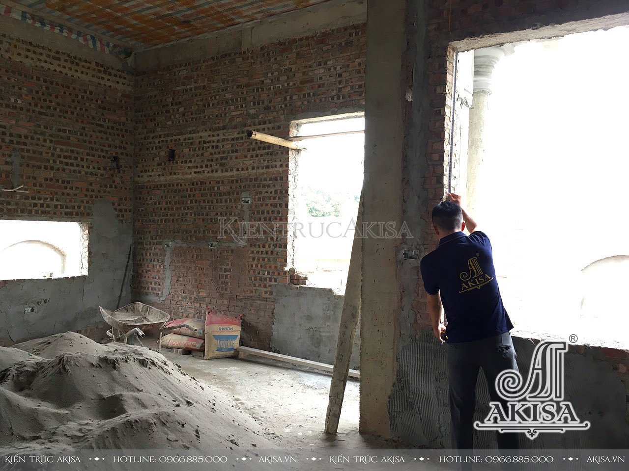 hình ảnh thi công nội thất biệt thự 2 tầng tân cổ điển tại Hưng Yên