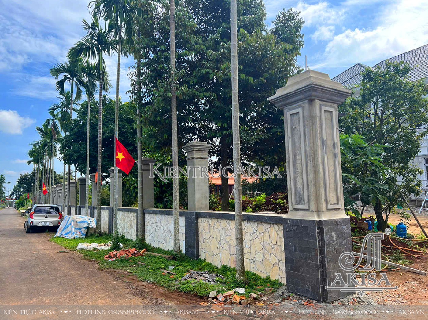 Hình ảnh thi công biệt thự 2 tầng tại Đồng Nai 