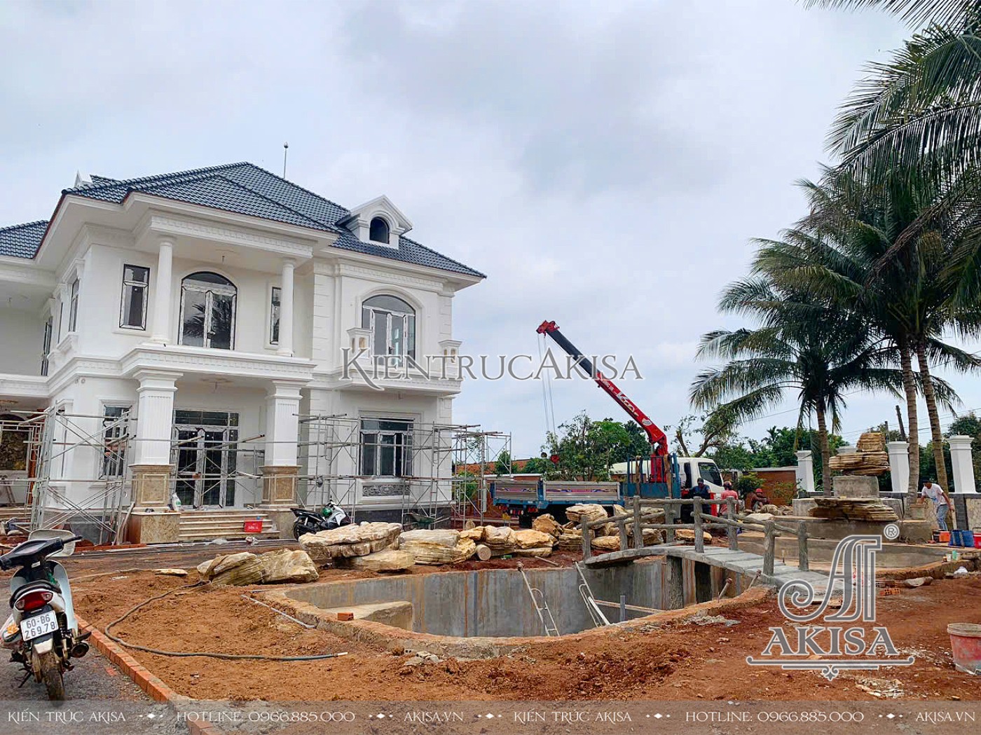 Hình ảnh thi công biệt thự 2 tầng tại Đồng Nai 